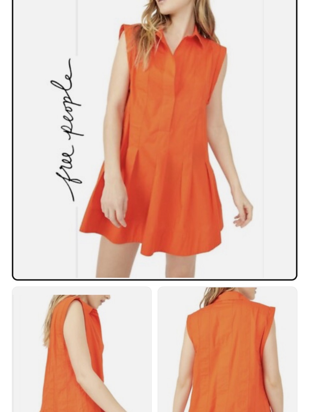 Free People Naomi Sleeveless Shirt Dress